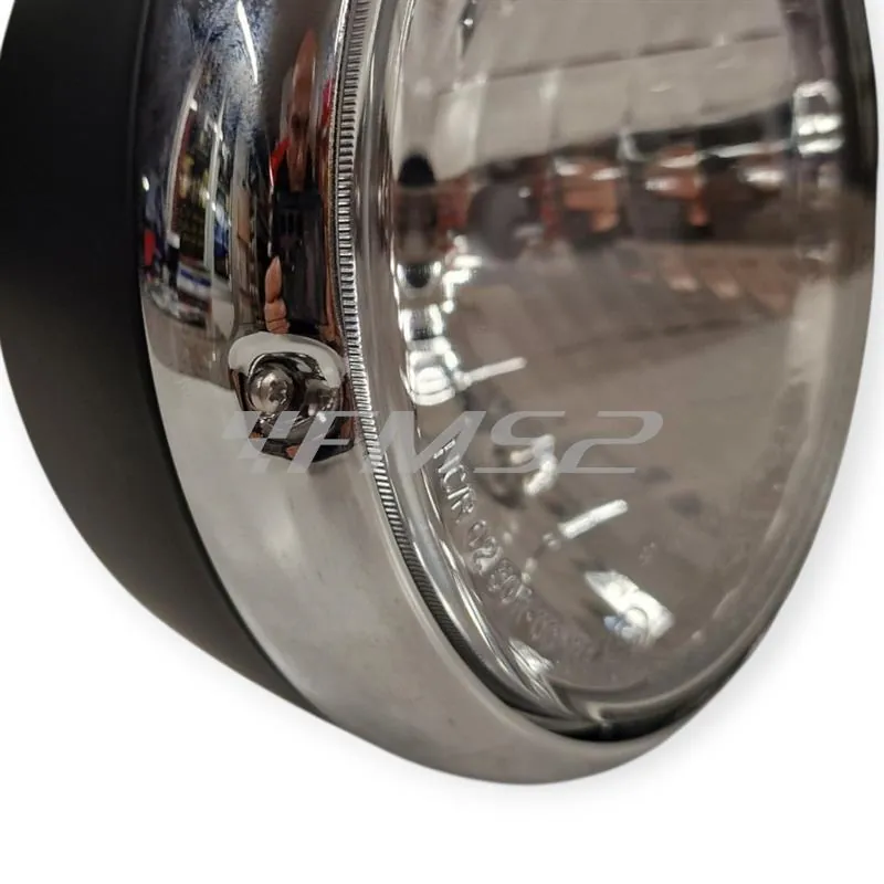 2D000386 Faro anteriore con ghiera cromata Moto Guzzi originale Piaggio V7 III, V9, Audace 1400 