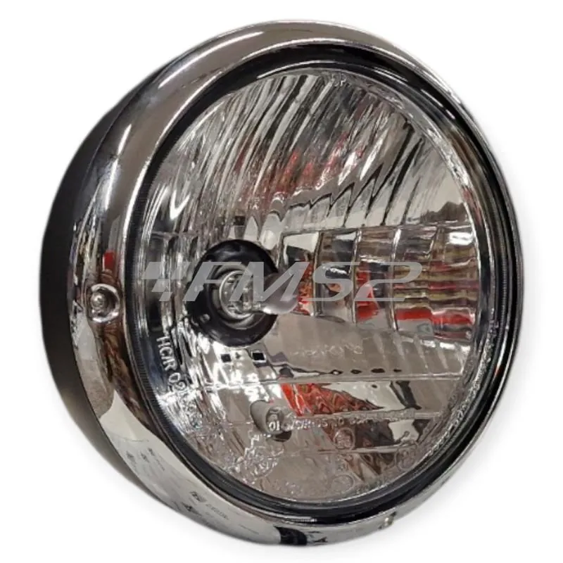 2D000386 Faro anteriore con ghiera cromata Moto Guzzi originale Piaggio V7 III, V9, Audace 1400 