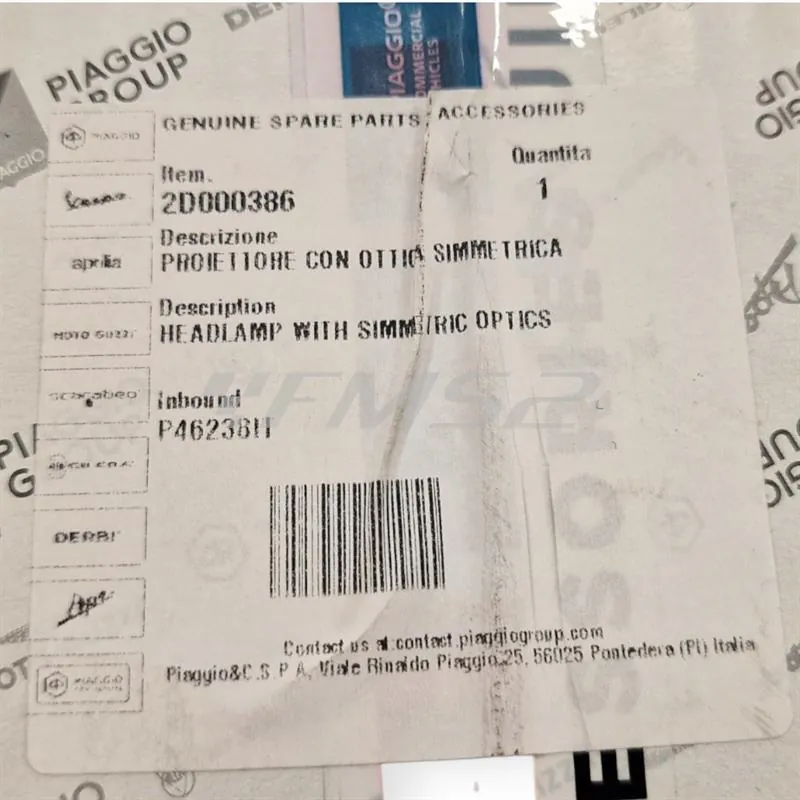 2D000386 Faro anteriore con ghiera cromata Moto Guzzi originale Piaggio V7 III, V9, Audace 1400 