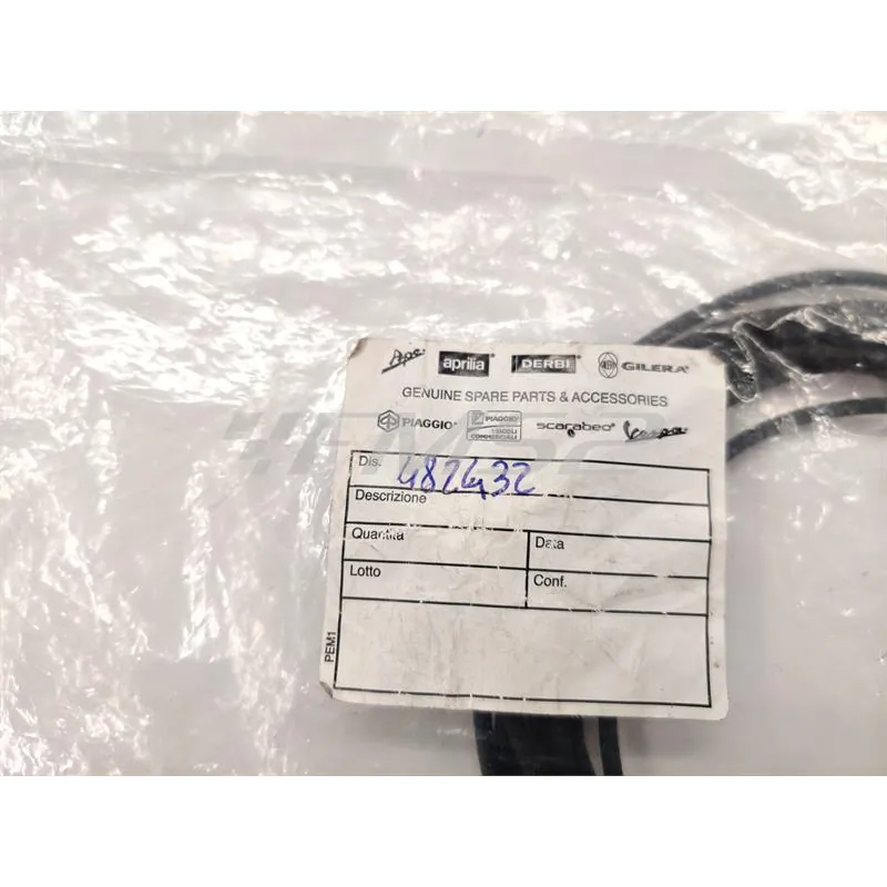 Guarnizione in gomma con spessore da 3 mm per tenuta chiusura coperchio raffreddamento cinghia variatore sui carter messa in moto scooter con motore Piaggio 50 prodotti dal 1996 in poi, ricambio 482432