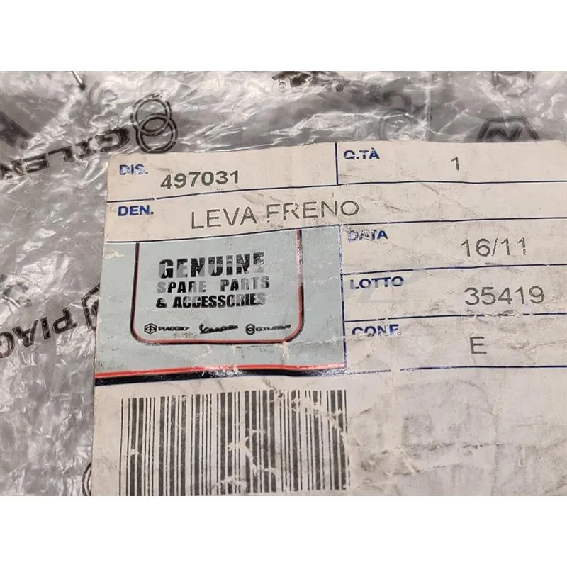 497031 Leva freno -vedi 6468292f (Piaggio Gilera)