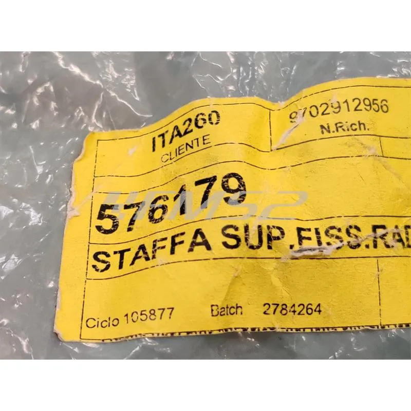 Staffa supplementare per fissaggio radiatore (Piaggio Gilera), ricambio 576179
