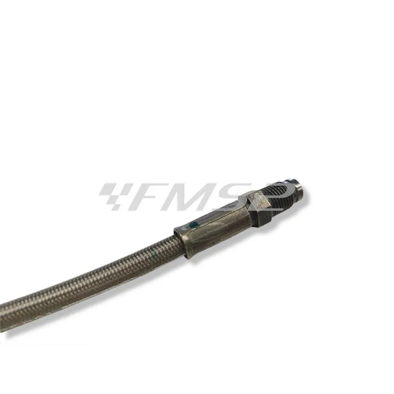 Tubo freno idraulico posteriore in treccia rivestito completo di raccordi originale Piaggio per scooter 50, 125 e 180 cc 2 tempi raffreddati a liquido con freno posteriore a disco, ricambio 597752