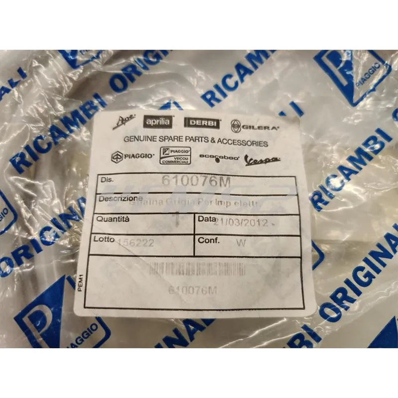 610278M Etichetta norme di rodaggio 4 marce (Piaggio Gilera)