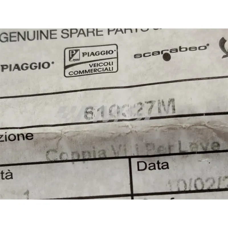 610327M Coppia viti per leve v98125vm1-2t-vn1-2 (Piaggio Gilera)