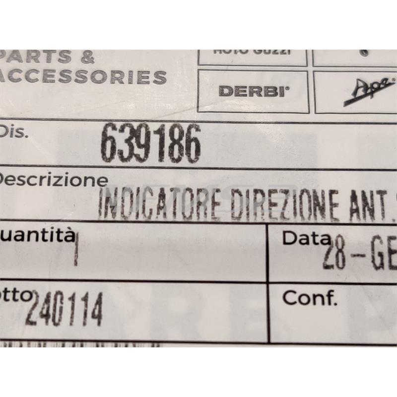 Indicatore direzione ant.sx, ricambio 639186