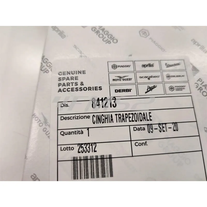 841213 Cinghia di trasmissione trapezoidale (Mitsuboshi (Piaggio Gilera)