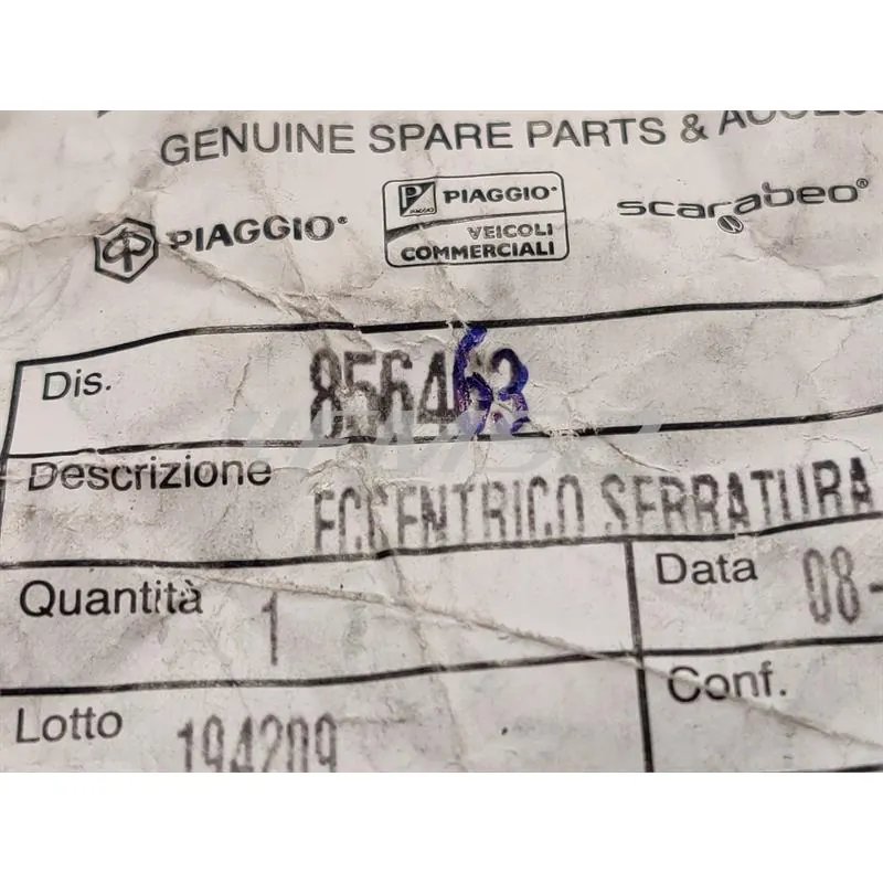 Eccentrico serratura, ricambio 856463