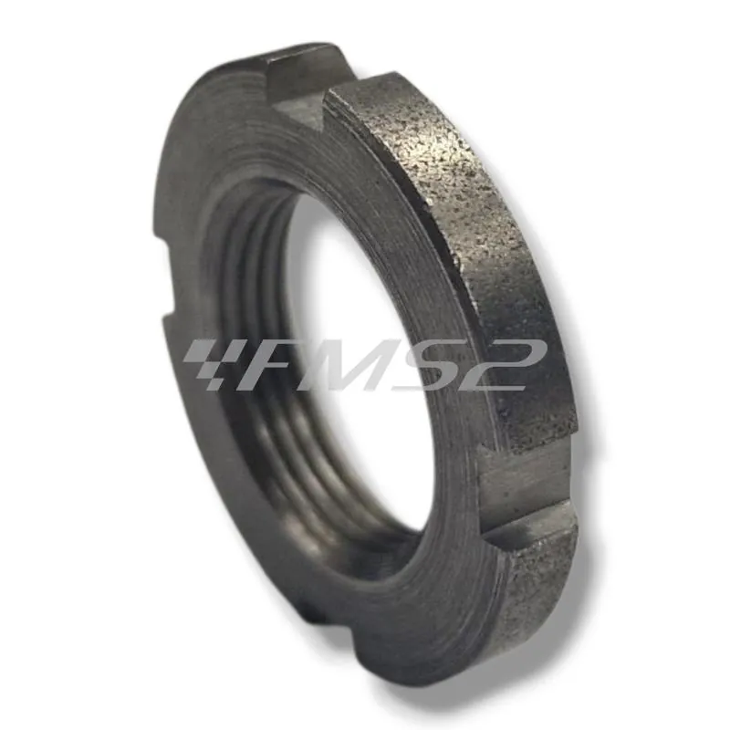 Ghiera filettata con scassi M17x1 originale Aprilia AP8150299 per perno forcellone moto e maxi moto Aprilia