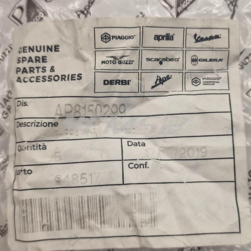 Ghiera filettata con scassi M17x1 originale Aprilia AP8150299 per perno forcellone moto e maxi moto Aprilia
