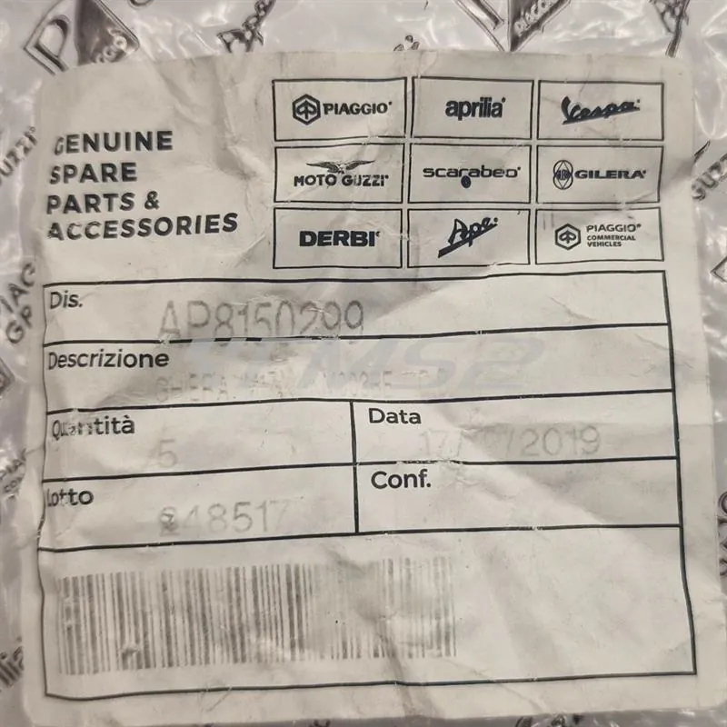 Ghiera filettata con scassi M17x1 originale Aprilia AP8150299 per perno forcellone moto e maxi moto Aprilia