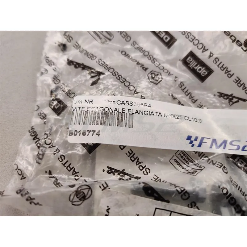 B016774 Vite esagonale flangiata M6 x 25 classe 10.9 (Piaggio Gilera)