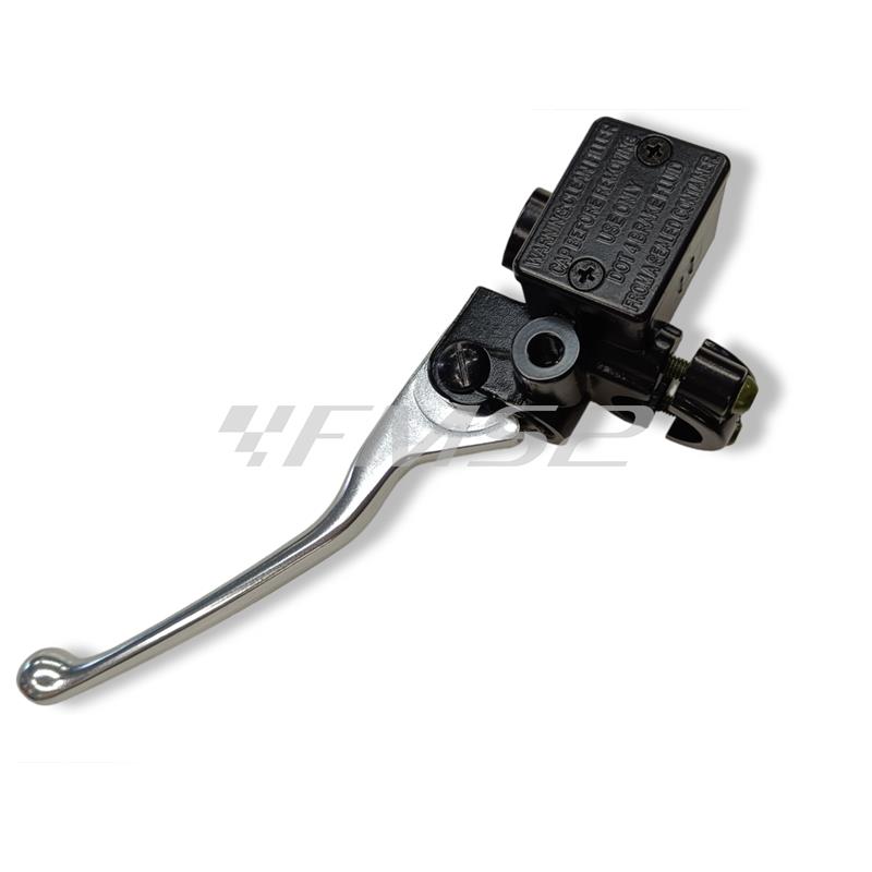 Pompa freno posteriore sinistra a comando idraulico completa di leva in alluminio cromata per scooter NRG Power 50 e maxi scooter Vespa GT, GTS e Super 125, 250 e 300 cc, ricambio CM074801