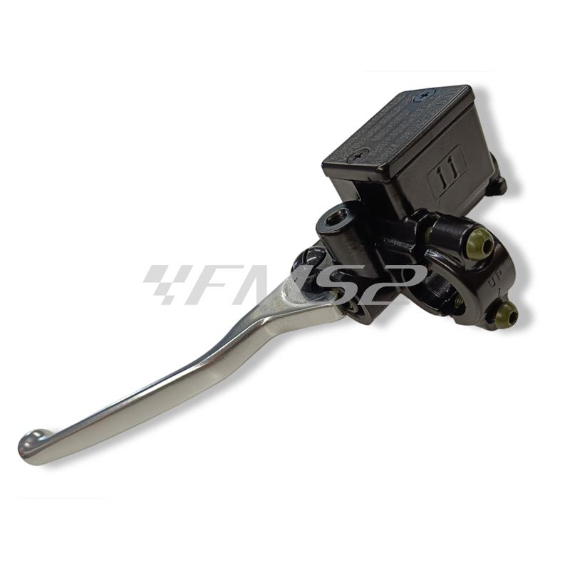 Pompa freno posteriore sinistra a comando idraulico completa di leva in alluminio cromata per scooter NRG Power 50 e maxi scooter Vespa GT, GTS e Super 125, 250 e 300 cc, ricambio CM074801