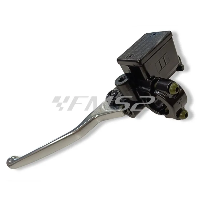 CM074801 Pompa freno posteriore sinistra a comando idraulico completa di leva in alluminio cromata per scooter NRG Power 50 e maxi scooter Vespa GT, GTS e Super 125, 250 e 300 cc