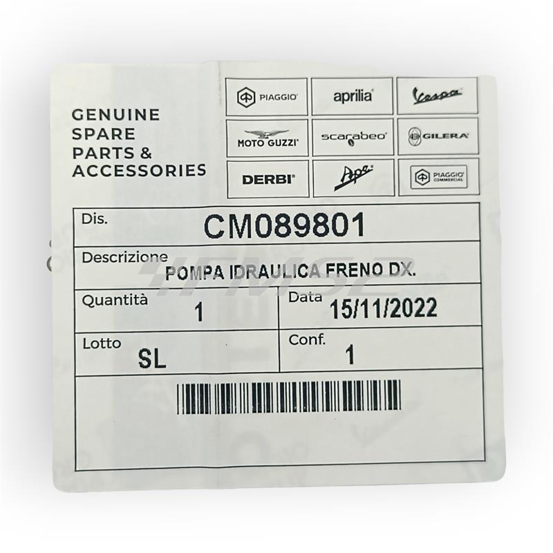 Pompa idraulica freno dx., ricambio CM089801