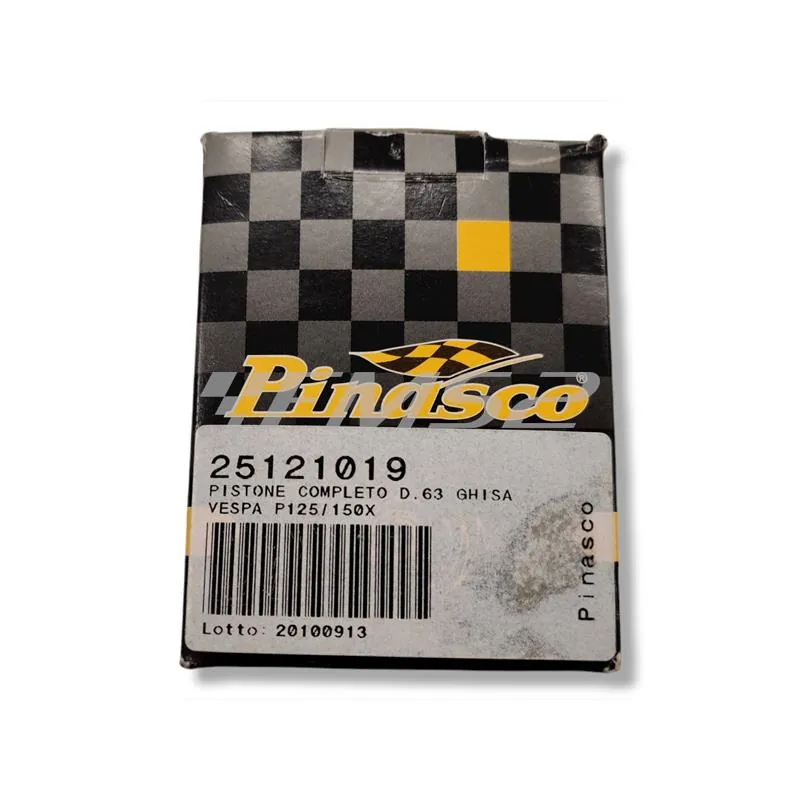25121019 Pistone completo Pinasco per Vespa 125-150 PX diametro 63.0mm in ghisa