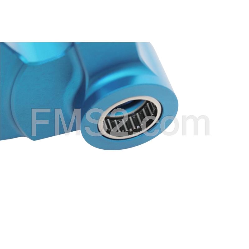 Supporto pinza freno anteriore POLINI in alluminio CNC anodizzato azzurro per scooter Piaggio zip sp, ricambio 0502251