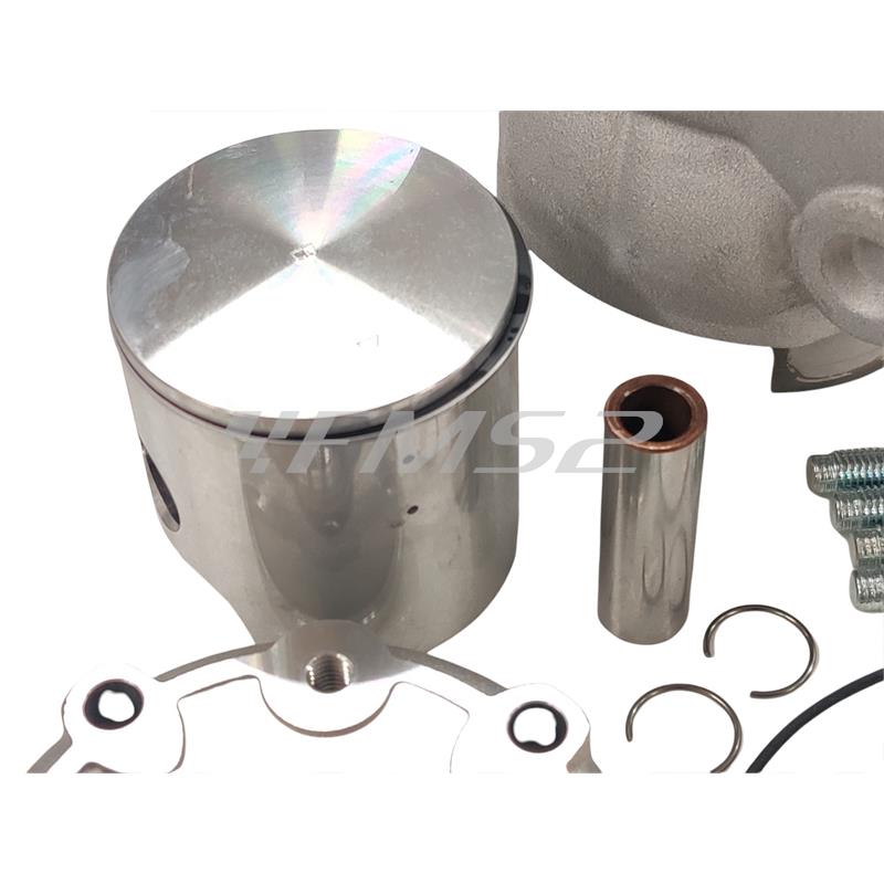 Motore gruppo termico Polini Big Evolution diametro 52 mm e corsa 44 mm con cilindrata 93,4 cc per motori Minarelli AM6 e da montare assieme all'albero motore 2100069, ricambio 1331012