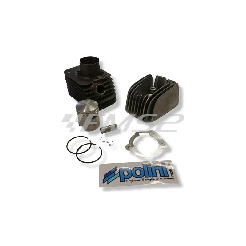Motore gruppo termico Polini completo di testa diametro 43 mm 65cc spinotto 12 mm per ciclomotori Piaggio Ciao tutte le versioni, ricambio 1400065