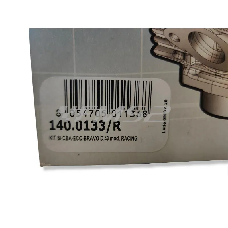 Gruppo termico motore Polini Racing 65 cc diametro 43 mm spinotto 12 mm in ghisa con testa a candela centrale per ciclomotori Piaggio SI,Bravo, SuperBravo, Boss, ricambio 1400133R