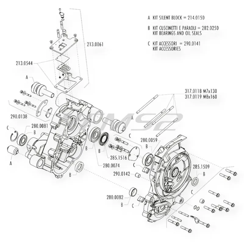 170.0601 Carter Motore Polini Vespa PX 125/150 (Cod. 170.0601) – Performance, Affidabilità, Compatibile PX/PE