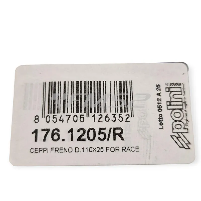 176.1205/R Ceppi ganasce freno posteriori Polini For Race Ø110x25 per MBK Booster, Stunt, Ovetto, Flipper - Racing