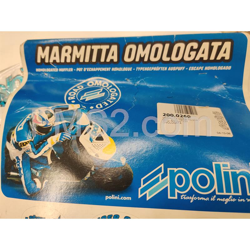 Marmitta Evolution Derbi senda omologata (Polini), ricambio 2000260