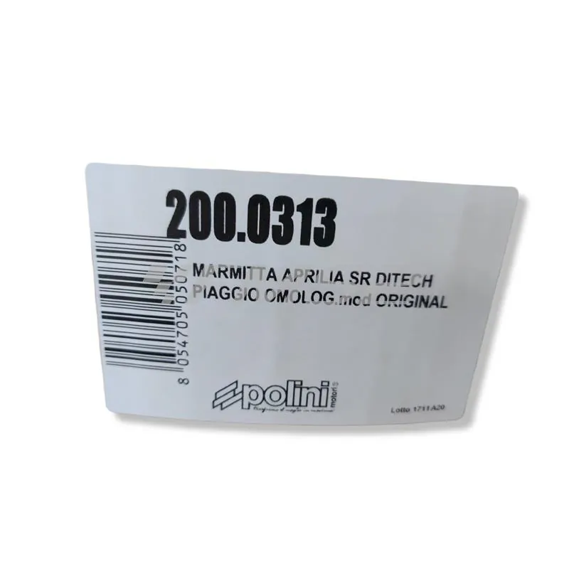 Marmitta polini  tipo originale scooter aprilia con blocco motore piaggio  ricambio 2000313