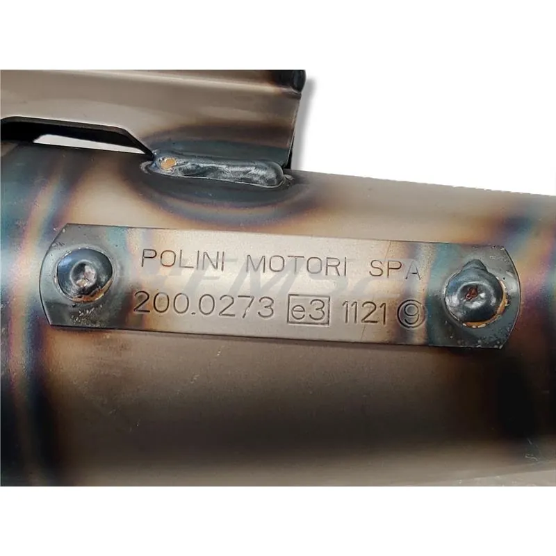 200.0407 Marmitta Polini modello scooter team 4 omologata per scooter Piaggio zip sp 50 e applicabile a tutti gli scooter con motore Piaggio raffreddati ad aria e liquido