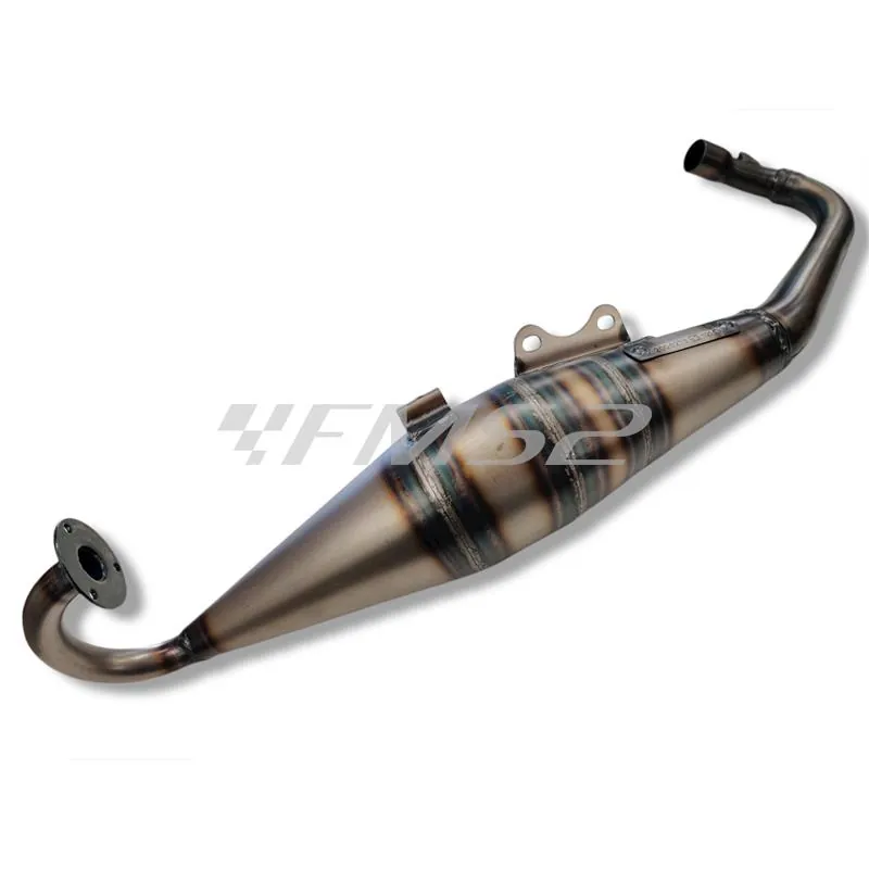 200.0407 Marmitta Polini modello scooter team 4 omologata per scooter Piaggio zip sp 50 e applicabile a tutti gli scooter con motore Piaggio raffreddati ad aria e liquido