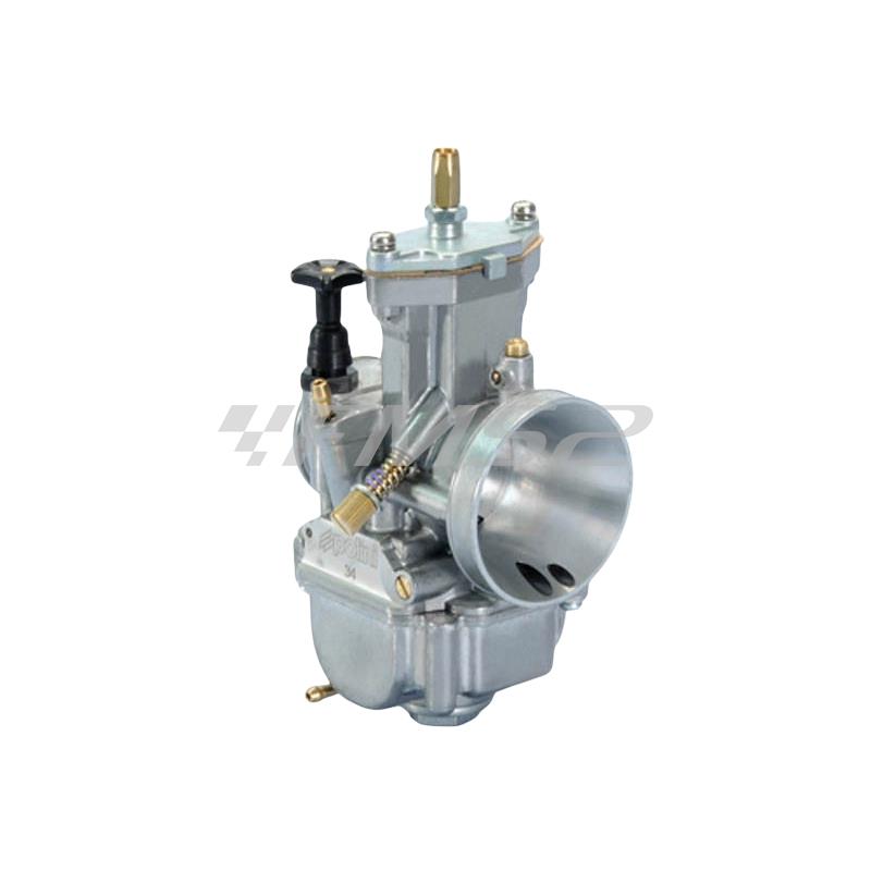 Carburatore Polini modello pwk diametro 34 con valvola piatta e senza power jet, ricambio 2010171