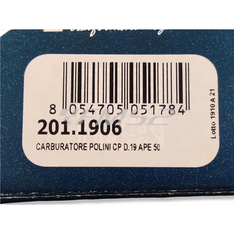 Carb.polini cp d.19 ape 50, ricambio 2011906