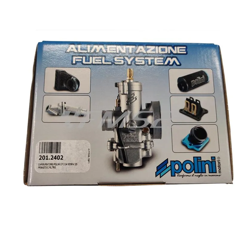 201.2402 Carburatore polini cp diametro 24 completo di filtro aria per Piaggio vespa 125 primavera, 125 et3