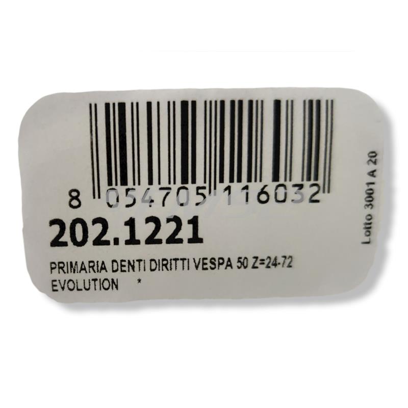 Campana frizione primaria Polini Evolution a denti diritti Z.24-72 per motore Piaggio Vespa 50 special e Pk 50 con motore elaborato, ricambio 2021221