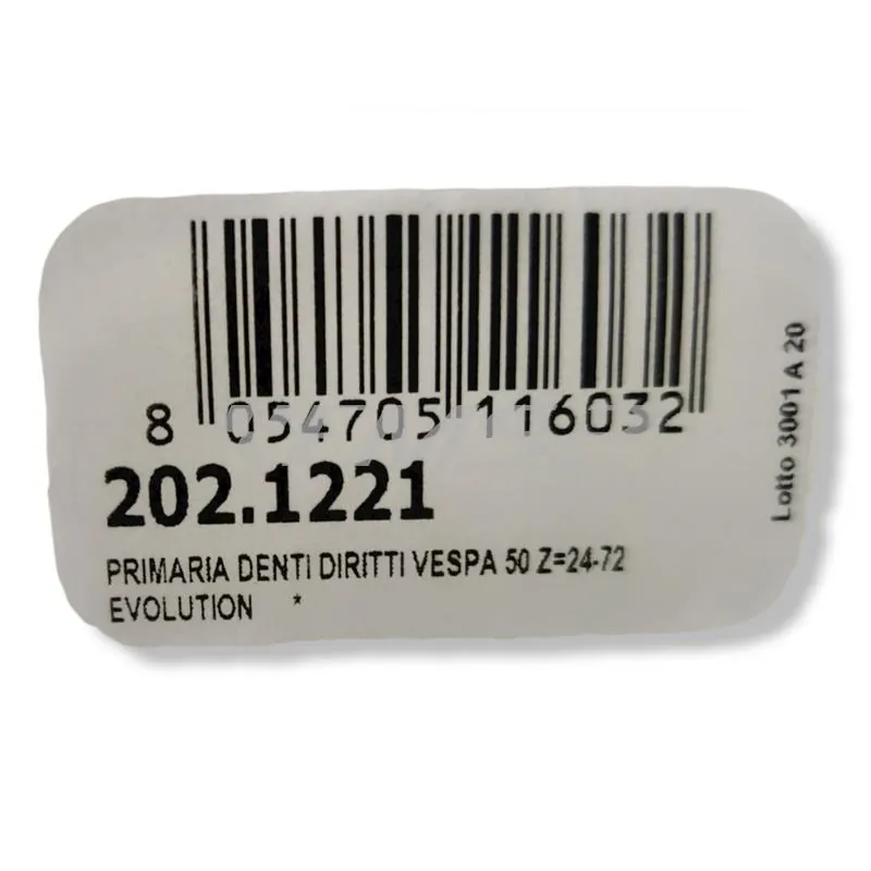 Campana frizione primaria Polini Evolution a denti diritti Z.24-72 per motore Piaggio Vespa 50 special e Pk 50 con motore elaborato, ricambio 2021221