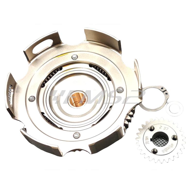 Campana frizione primaria Polini Evolution a denti diritti Z.27-69 per motore Piaggio Vespa 125 primavera Et3 e PK125 cc con motore elaborato, ricambio 2021222