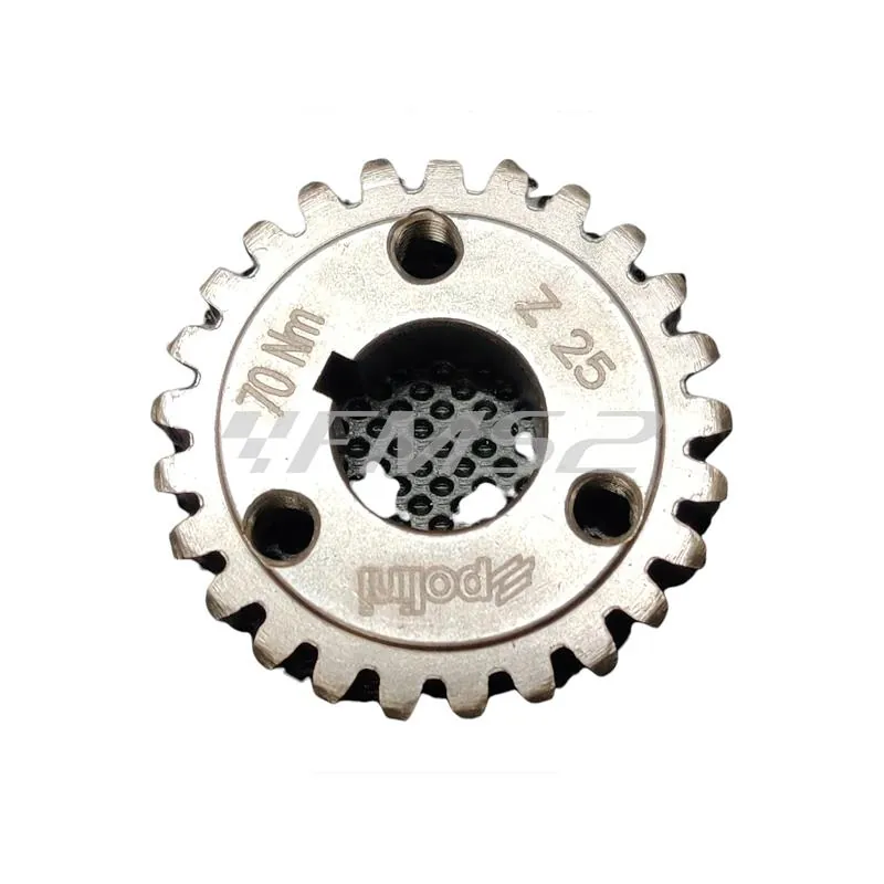 Ingranaggio campana frizione primaria Polini Z25 denti dritti per allungare il rapporto nei motori Piaggio Vespa 50 special e PK 50 con motore elaborato, ricambio 2021418