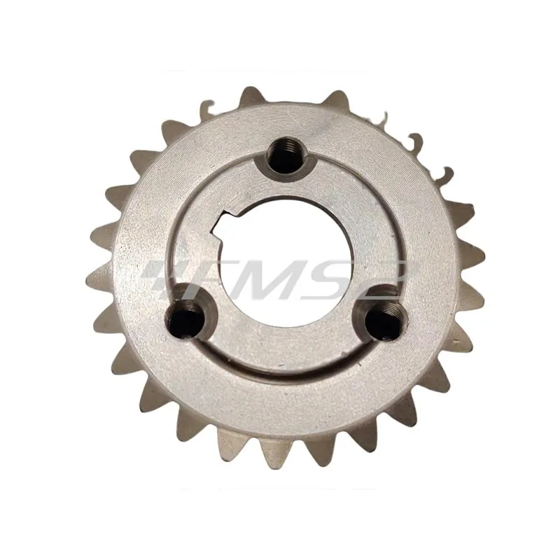 Ingranaggio campana frizione primaria Polini Z26 denti dritti per accorciare il rapporto nei motori Piaggio Vespa 125 primavera Et3 e PK 125 cc con motore elaborato, ricambio 2021420