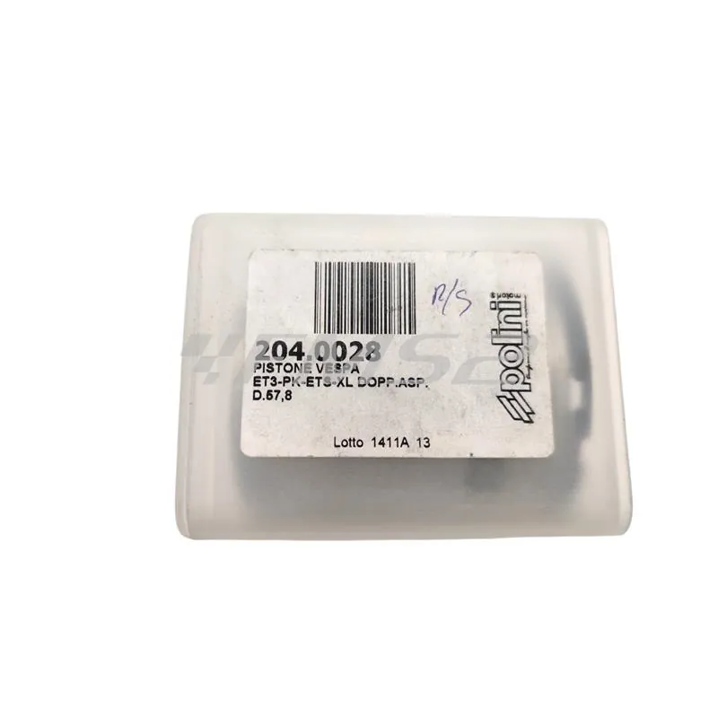 204.0028 Pistone asso Polini per Piaggio Vespa ET3-PK-ets-xl doppia alimentazione con  diametro 57,8 mm