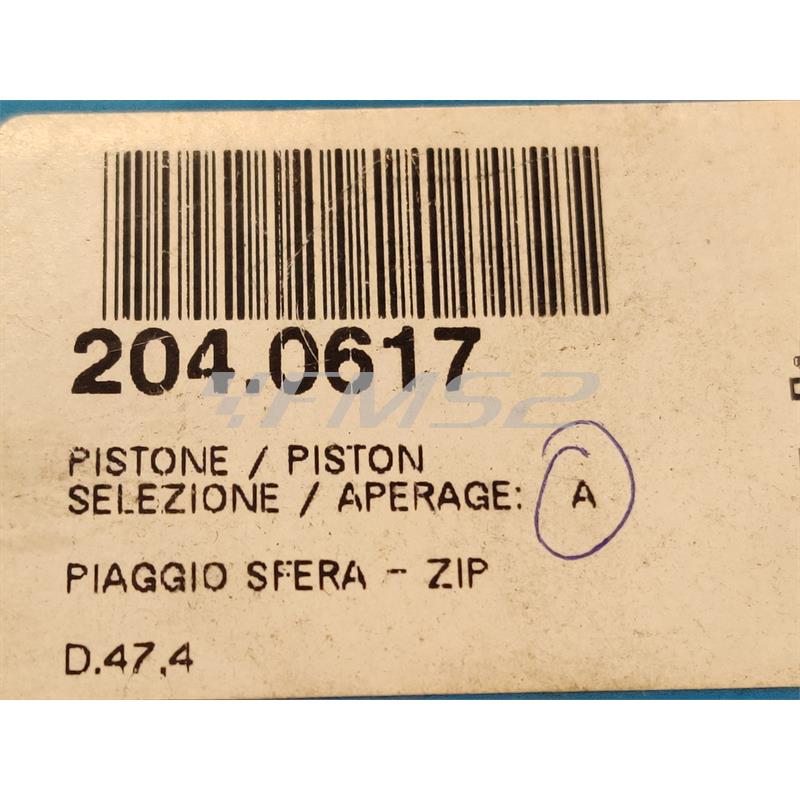 Pistone sfera-zip d.47,4 sel.a cielo pia, ricambio 2040617A