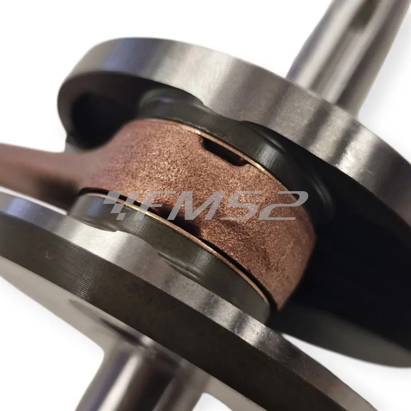 210.0074 Albero motore Polini a spalle piene per carter lamellare evolution con spinotto da 12 mm e gabbietta rinforzata per ciclomotori Piaggio Ciao, Si, Boxer, Bravo, SuperBravo, Grillo, Cba