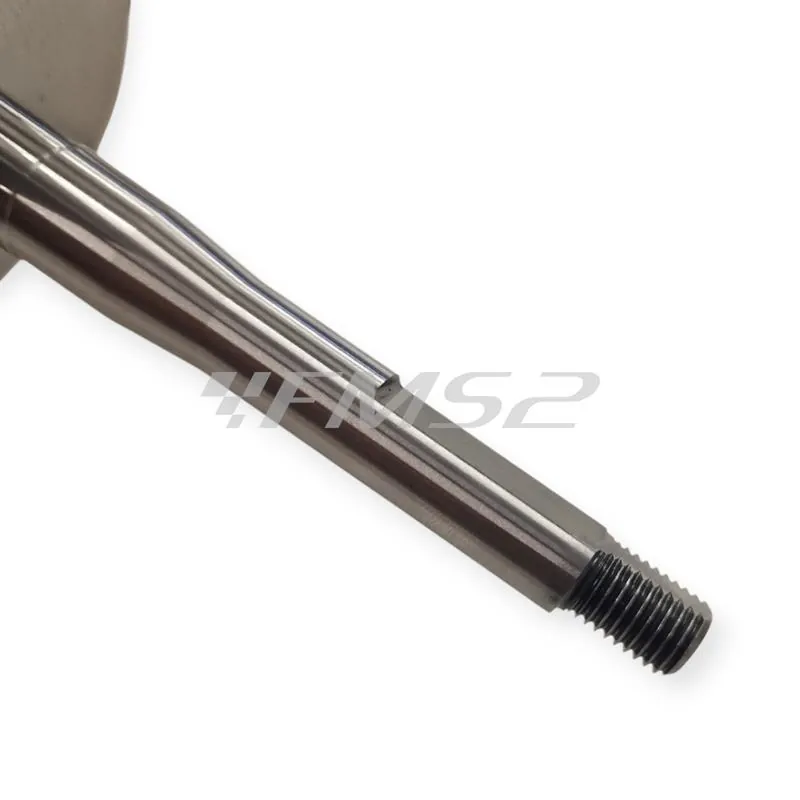 210.0074 Albero motore Polini a spalle piene per carter lamellare evolution con spinotto da 12 mm e gabbietta rinforzata per ciclomotori Piaggio Ciao, Si, Boxer, Bravo, SuperBravo, Grillo, Cba