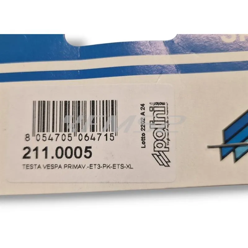 Testa Polini per Vespa Primavera-ET3-PK-ets-xl, ricambio 2110005