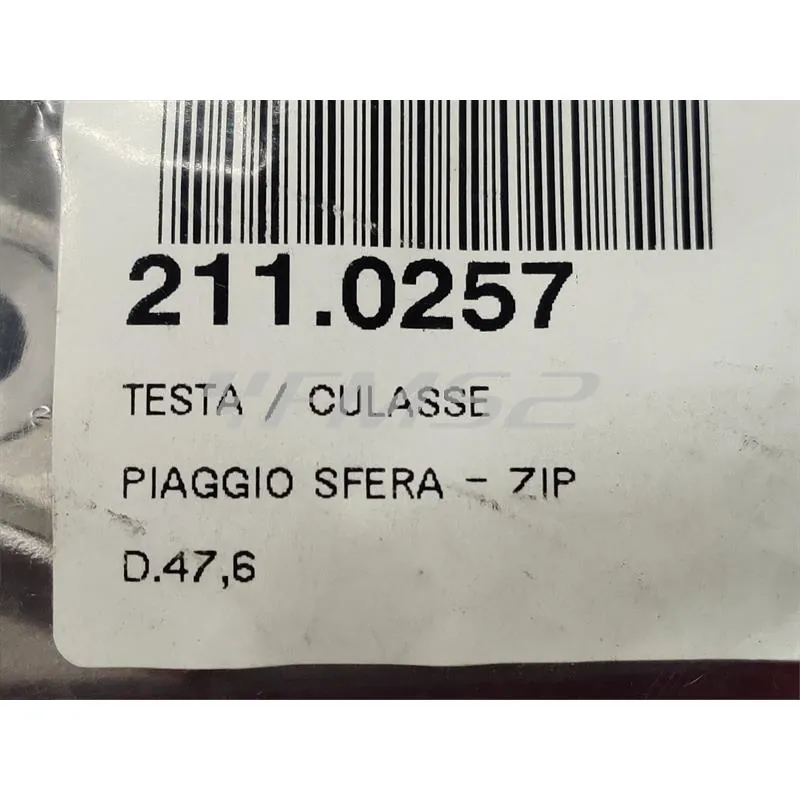 Testa Piaggio sfera-zip diametro 47.6 (Polini), ricambio 2110257
