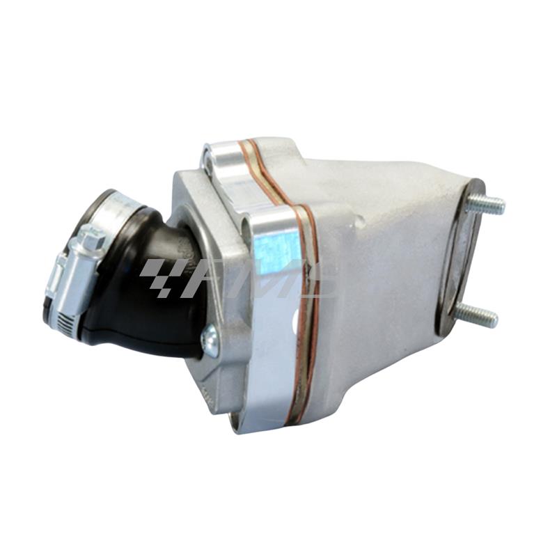 Collettore aspirazione lamellare Polini da usare solo con il cilindro 135 cc girato sui motori Piaggio Vespa PK 50 e 125 con attacco a 3 fori e specifico per carburatori PWK e VHST fino al diametro 30, ricambio 2150234