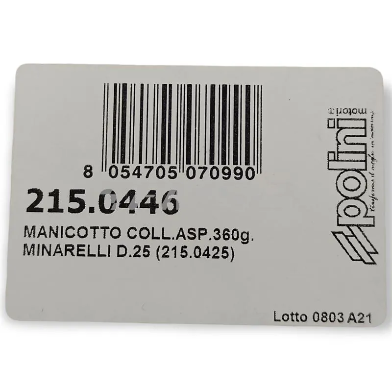 215.0446 Manicotto collettore aspirazione 360gradi minarelli e piaggio per carburatore phbg 19- 21 ricambio 2150446