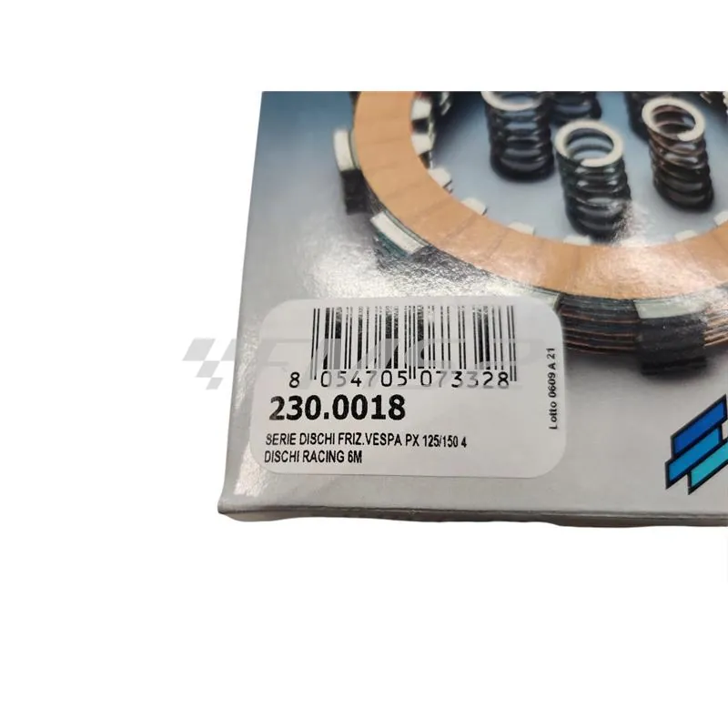 230.0018 Serie dischi frizione Polini a 4 dischi e molle rinforzate per Piaggio Vespa PX 125 e 150 cc