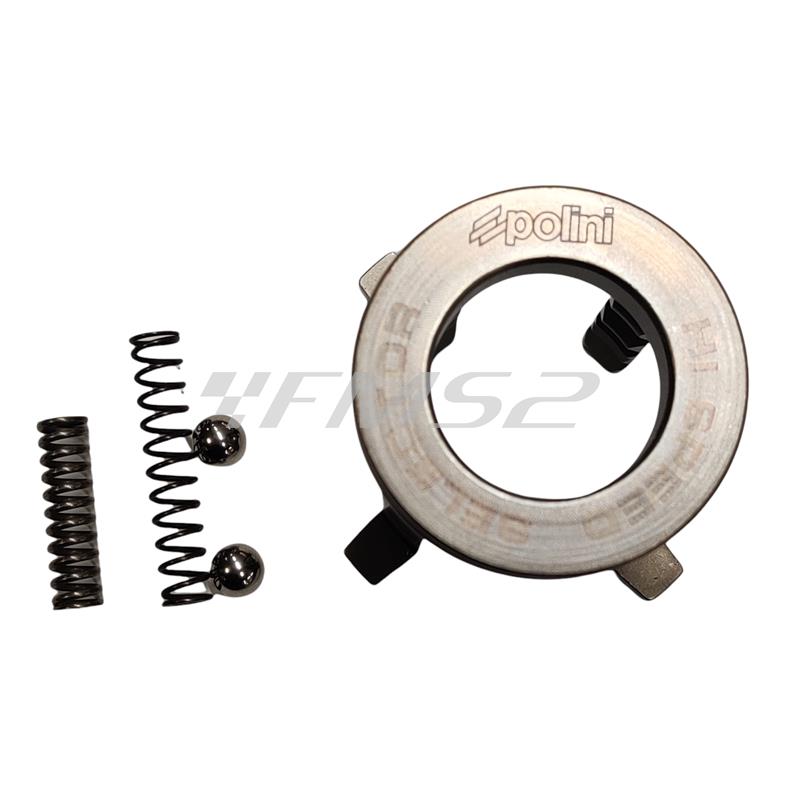 Crociera cambio Polini Racing completa di molla rinforzata e 2 sfere lunga 50,2 mm per motori Piaggio Ape 50, Vespa 50 special, 125 primavera, 125 Et3 a 4 marce prodotte dal 1979 in poi, ricambio 2300402