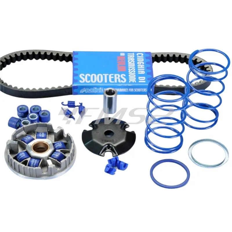 Variatore Polini hi speed con cinghia e molle contrasto per Booster, F12, Sr, minarelli orizzontale e verticale, ricambio 2416701